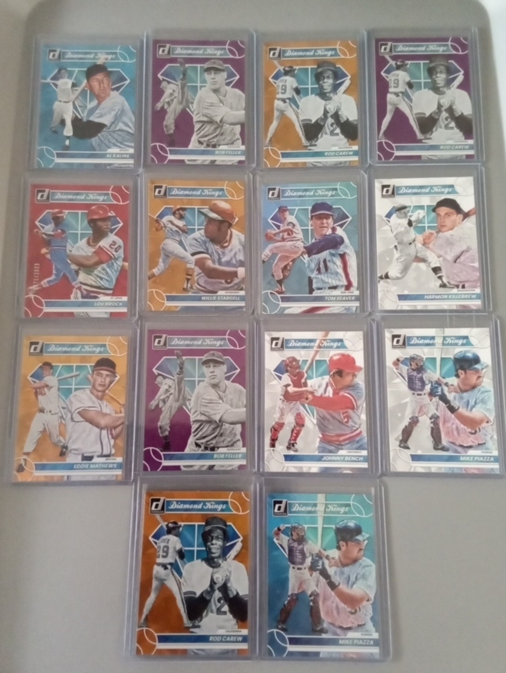Panini Diamond Kings Baseball Card Lot - Blue, Purple, Orange, Red, Teal